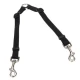 Повідець-спарка Coastal 2 Dog Adjustable Coupler для 2-х собак, нейлон, чорний, 1 см