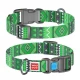 Ошейник Waudog Nylon с рисунком "Этно зеленый" ширина 25 мм, длина 35-58 см
