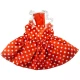Платье Monkey Daze Polka Dot Dress Red для собак, размер XS, красное в горошек