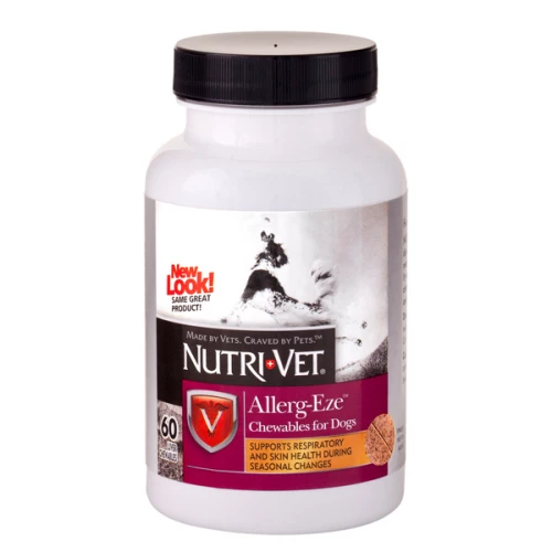 Жувальні таблетки при алергії Nutri-Vet Allerg-Eze для собак, 60 табл