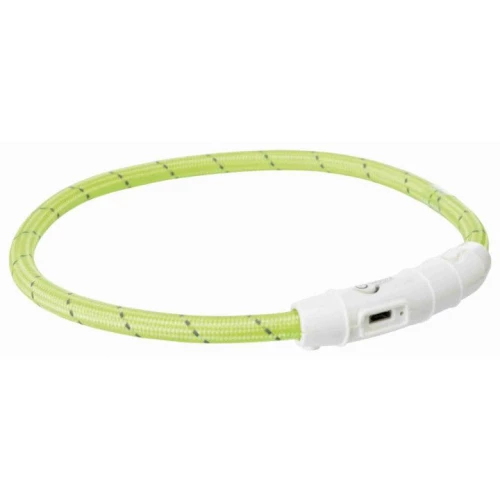 Нашийник Trixie Flash Light USB XS-S світиться, з відображає смугою, 35 см х 7 мм, зелений