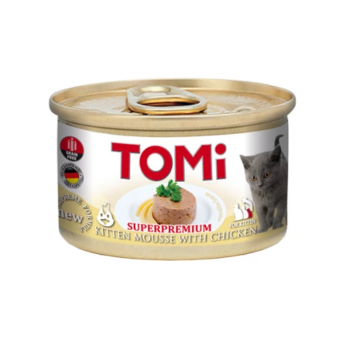 Консервы TOMi For Kitten with Chicken, с курицей, для котят, 85 г