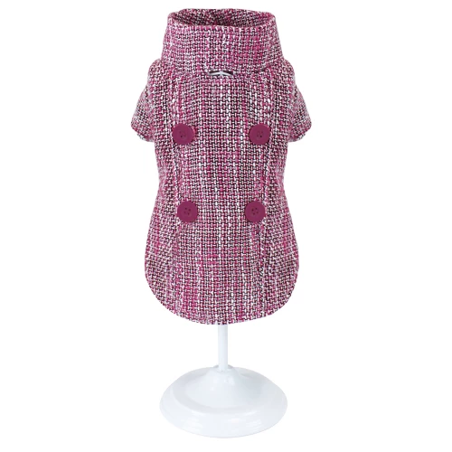 Куртка Croci Pinky Tweed для собак, зима, рожевий, S, 20 см