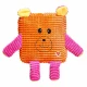 Игрушка GimDog медведь с пищалкой, для собак, оранжевый, 20.8 см