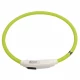 Ошейник LED светящийся Croci для собак, USB, нейлон, зеленый, 40 см