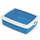 Туалет MPS Hydra Mini Blue для кошек, с рамкой, голубой, 43×31×12 см