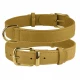 Ошейник BronzeDog Crazy, для собак, кожаный, горчичный, 19-25×1 см