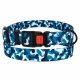 Ошейник BronzeDog Urban Camo, для собак, нейлоновый, фастекс пластиковый, голубой, 25-33×1.6 см