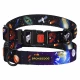 Нашийник BronzeDog Urban Cosmos, для собак, нейлоновий, фастекс пластиковий, чорний, 43-66×2.5 см