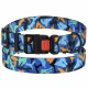 Нашийник BronzeDog Urban Camo, для собак, нейлоновий, фастекс пластиковий, синій, 43-66×2.5 см