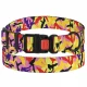Ошейник BronzeDog Urban Camo, для собак, нейлоновый, фастекс пластиковый, оранжевый, 35-53×2.5 см