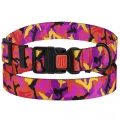 Нашийник BronzeDog Urban Camo, для собак, нейлоновий, фастекс пластиковий, рожевий, 43-66×2.5 см