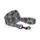Поводок BronzeDog Tribal для собак, нейлон, принт гуцульский, ментоловый, 152×1.6 см