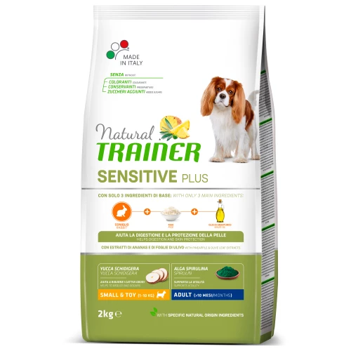 Корм Natural Trainer Dog Sensitive Plus для дорослих собак дрібних порід, монопротеіновий, з кроликом, 2 кг