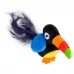 Игрушка GiGwi Melody chaser, для собак, тукан с пером, со звуковым чипом, текстиль, 10 см