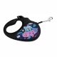 Поводок-рулетка Waudog R-leash для собак, рисунок "Рик и Морти 1", XS, до 12 кг, 3 м, лента, чёрный