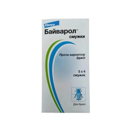 Полоски Bayer Байварол для обнаружения и уничтожения клещей варроа, 1 блистер (4 полоски)