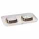 Ferplast Glam Tray Extra Small Dove Grey пастиковый поднос с мисками Glam 400 мл, серый, 40x23x4,5 см