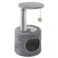 Ferplast PA 4010 Flat Post кігтеточка для котів з іграшкою і будиночком, 30x30x57 см