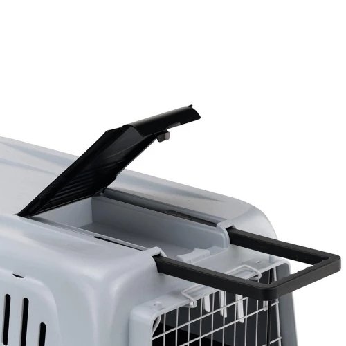 Переноска Ferplast Carrier Atlas 70 Grey для собак, серо-чёрная, 101×68.5×75.5 см