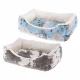 Лежак Ferplast Coccolo 60 Map Blue-Grey для собак и кошек, 66×50×20 см