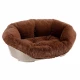 Кровать Ferplast Sofa 2 Soft Brown для собак и кошек из термопластичной смолы, 52×39×21 см