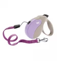 Поводок-рулетка Ferplast Amigo S Cord  Beige-Purple Lead для собак cо шнуром, бежево-фиолетовый, 14x3,6x12 см